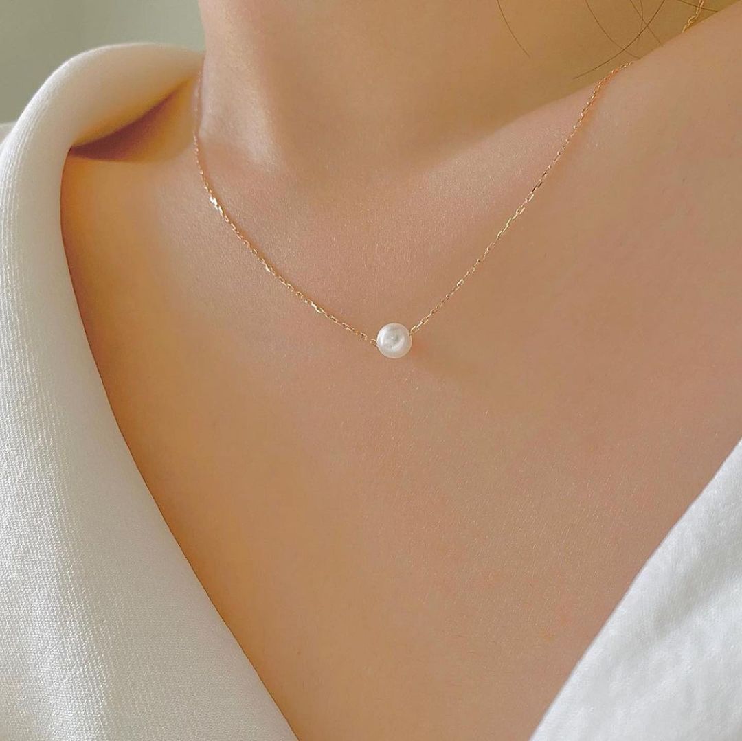 Micro Golden Plated Ball Pendant Necklace