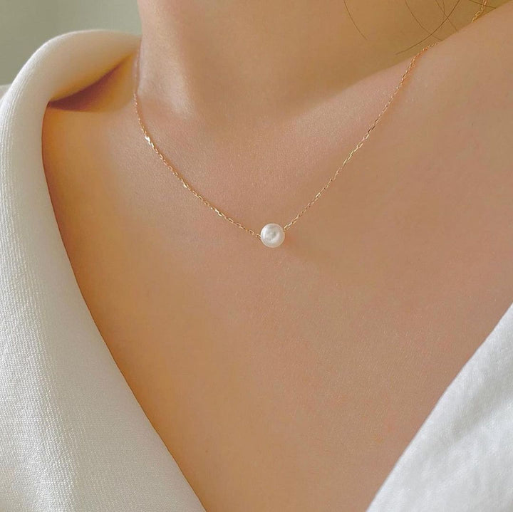 Micro Golden Plated Ball Pendant Necklace