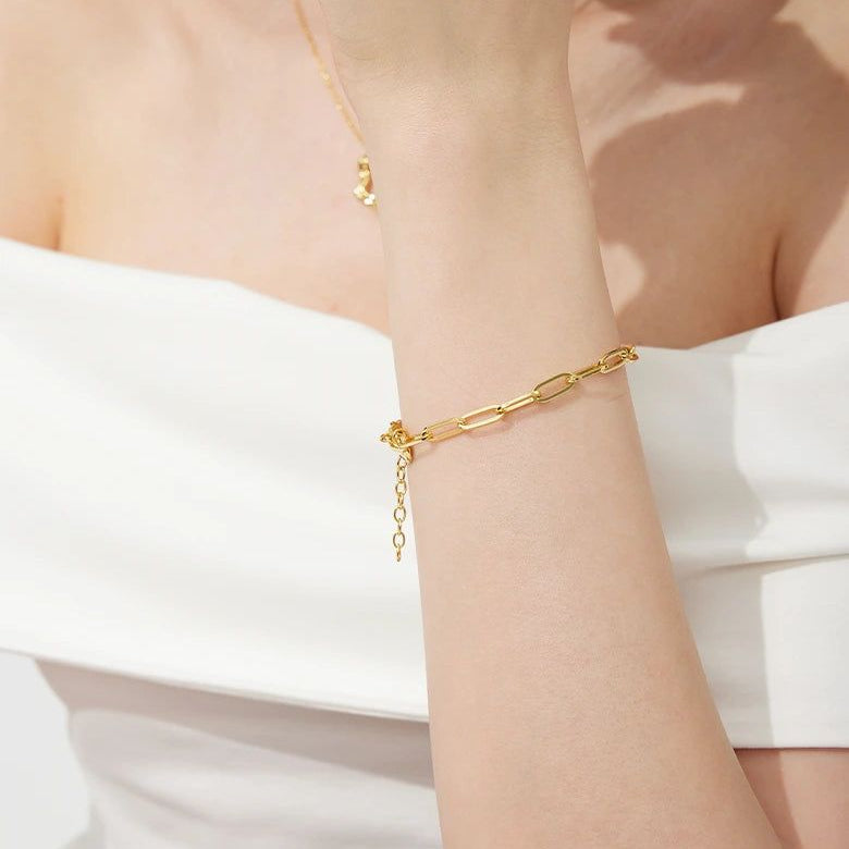 Paperclip Chain Bracelet for Women & Girls