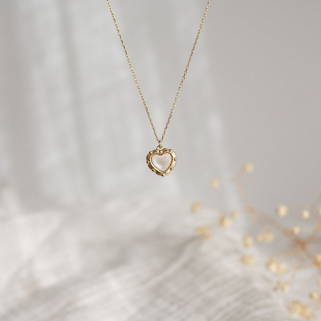 Vintage Retro Charm Heart Necklace