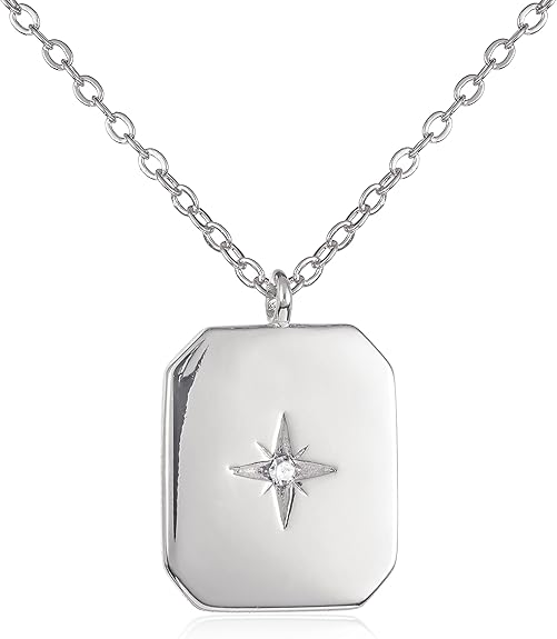 North Star Charm Silver Necklace
