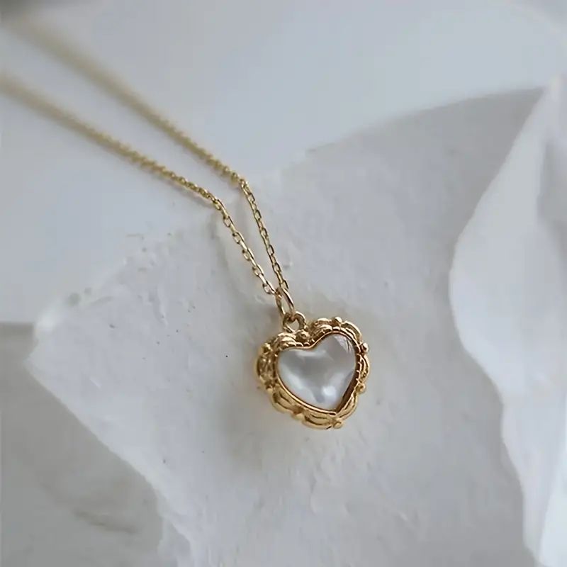 Vintage Retro Charm Heart Necklace