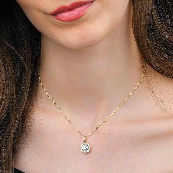 Round Silver Golden-Plated Pendant