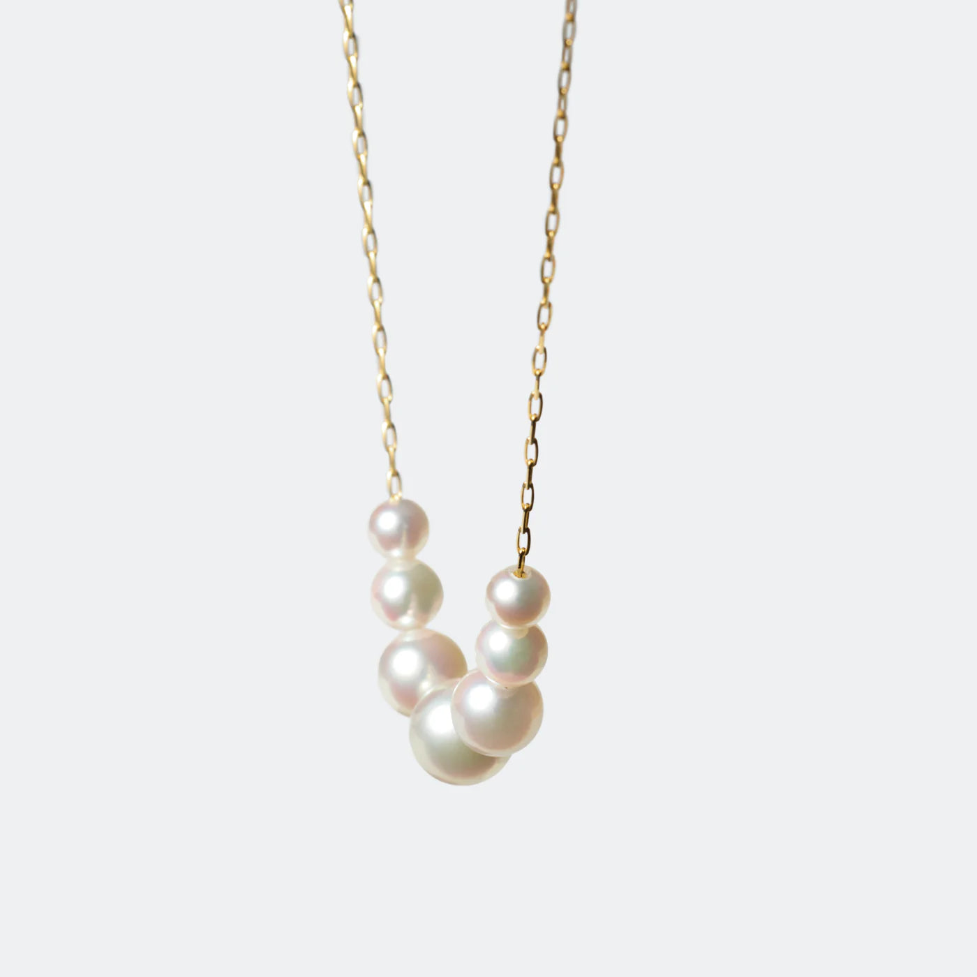 Graduated Pearl Chain Necklace