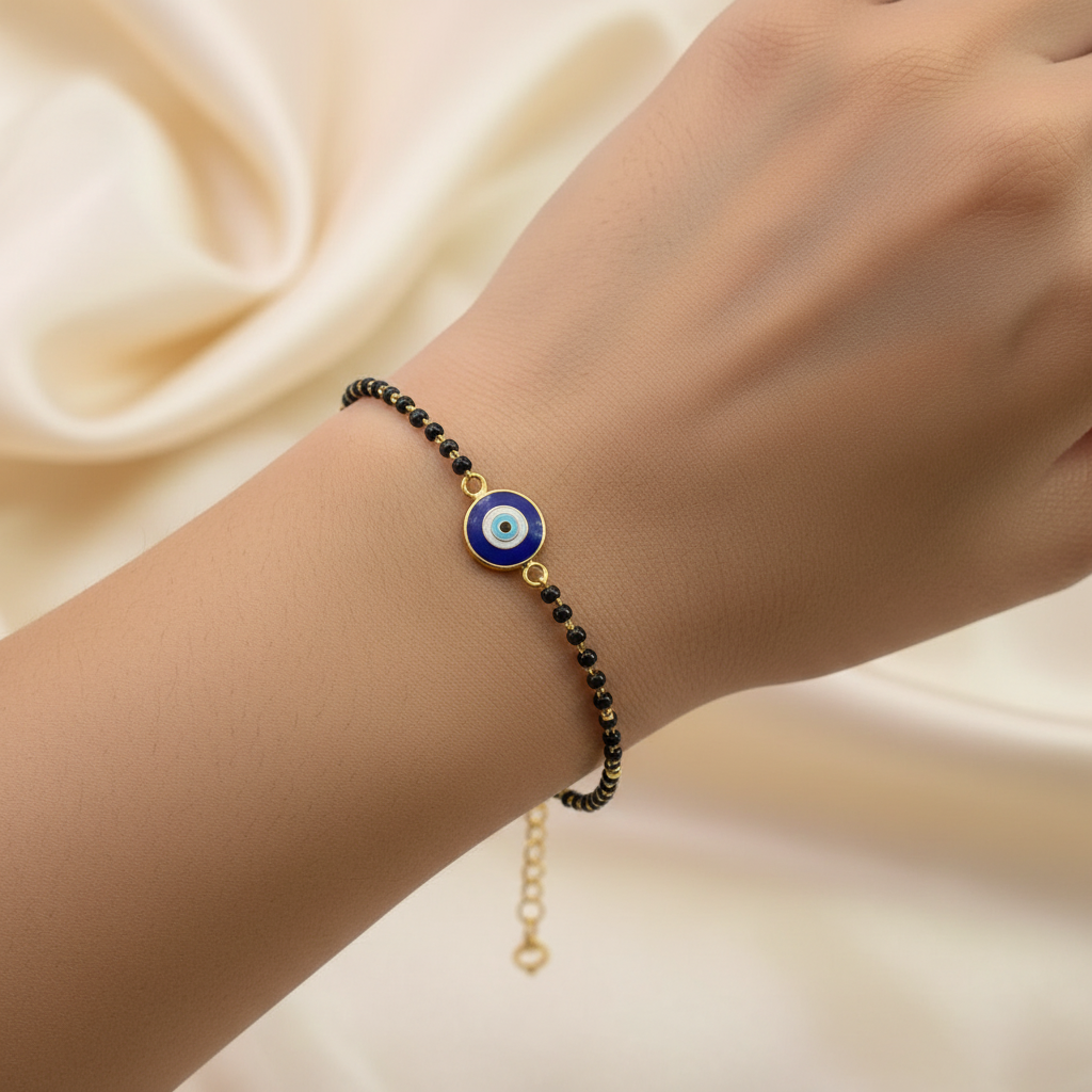 Round Evil Eye Mangalsutra Bracelet