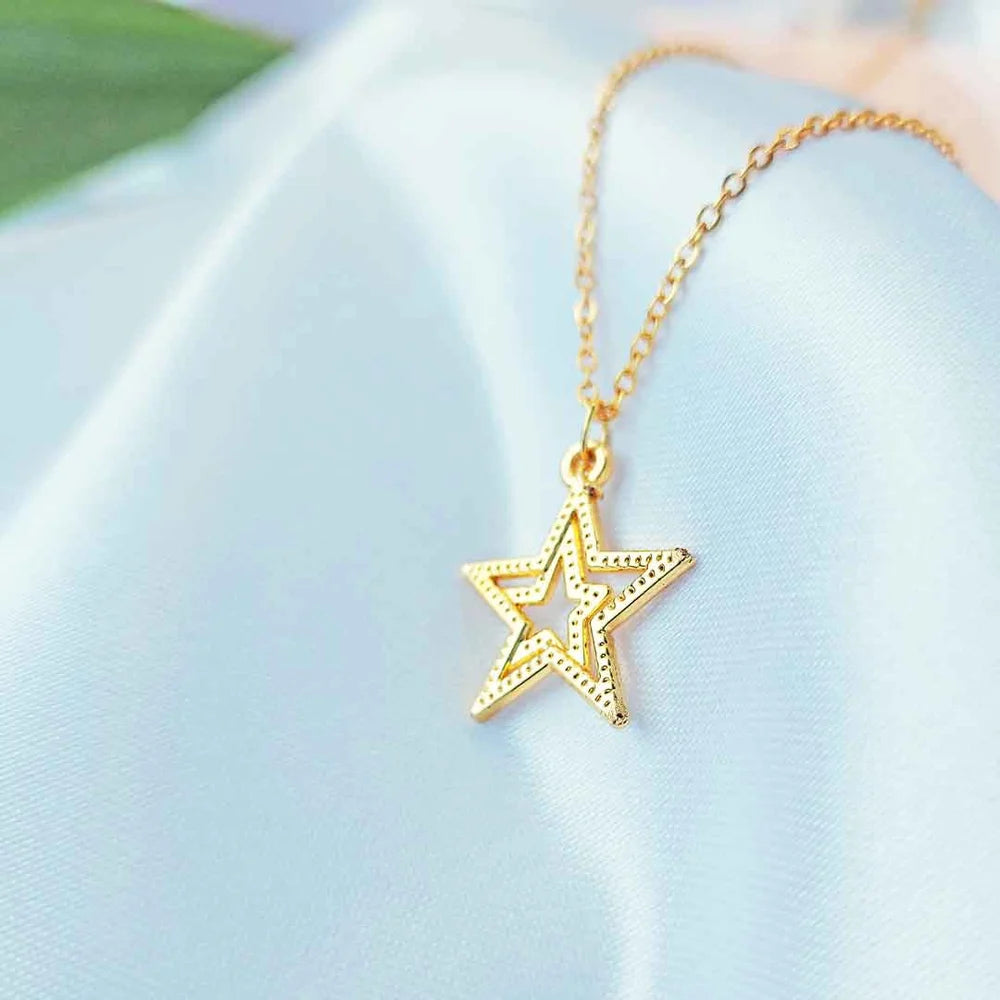 Elegant Golden Star Chain Pendant