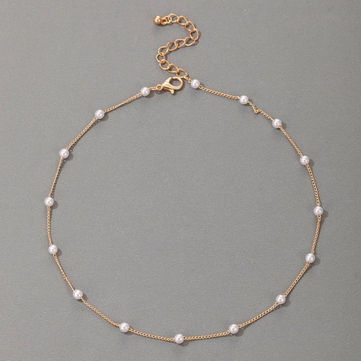 Dainty Pearl Chain Necklace