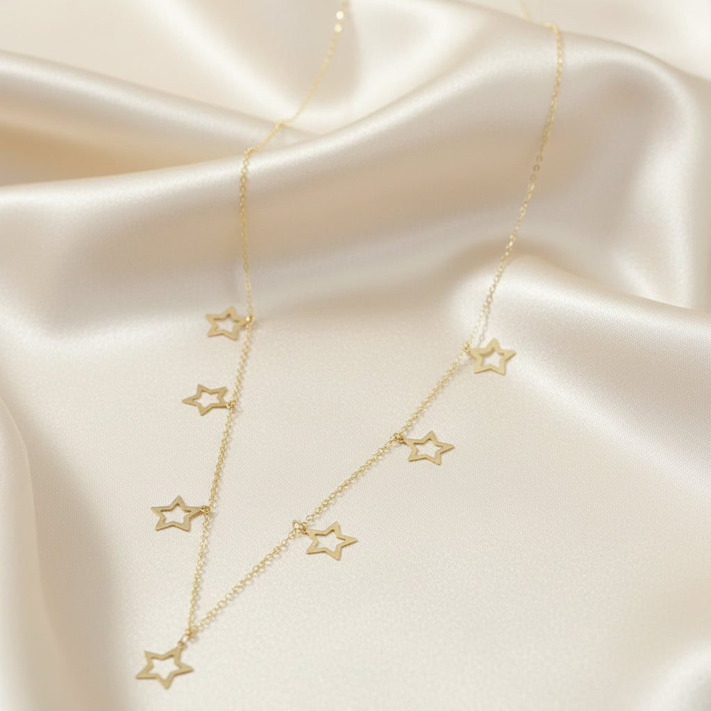 Golden-Plated Star Chain Necklace