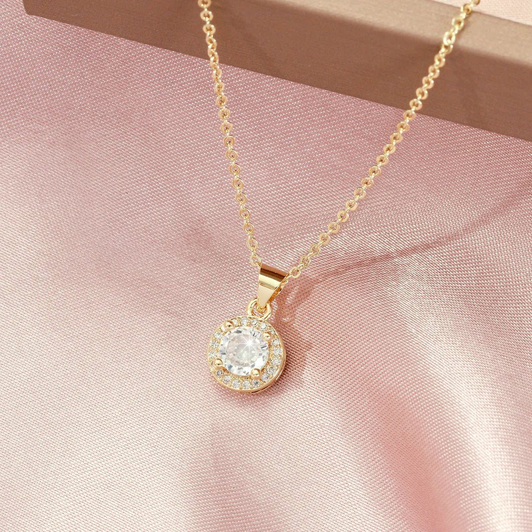 Round Silver Golden-Plated Pendant