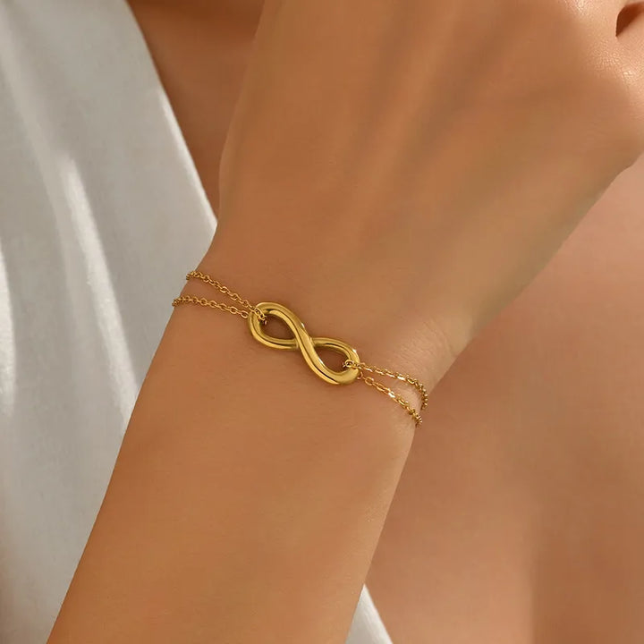 Minimal Elegant Wrist Infinity Bracelet