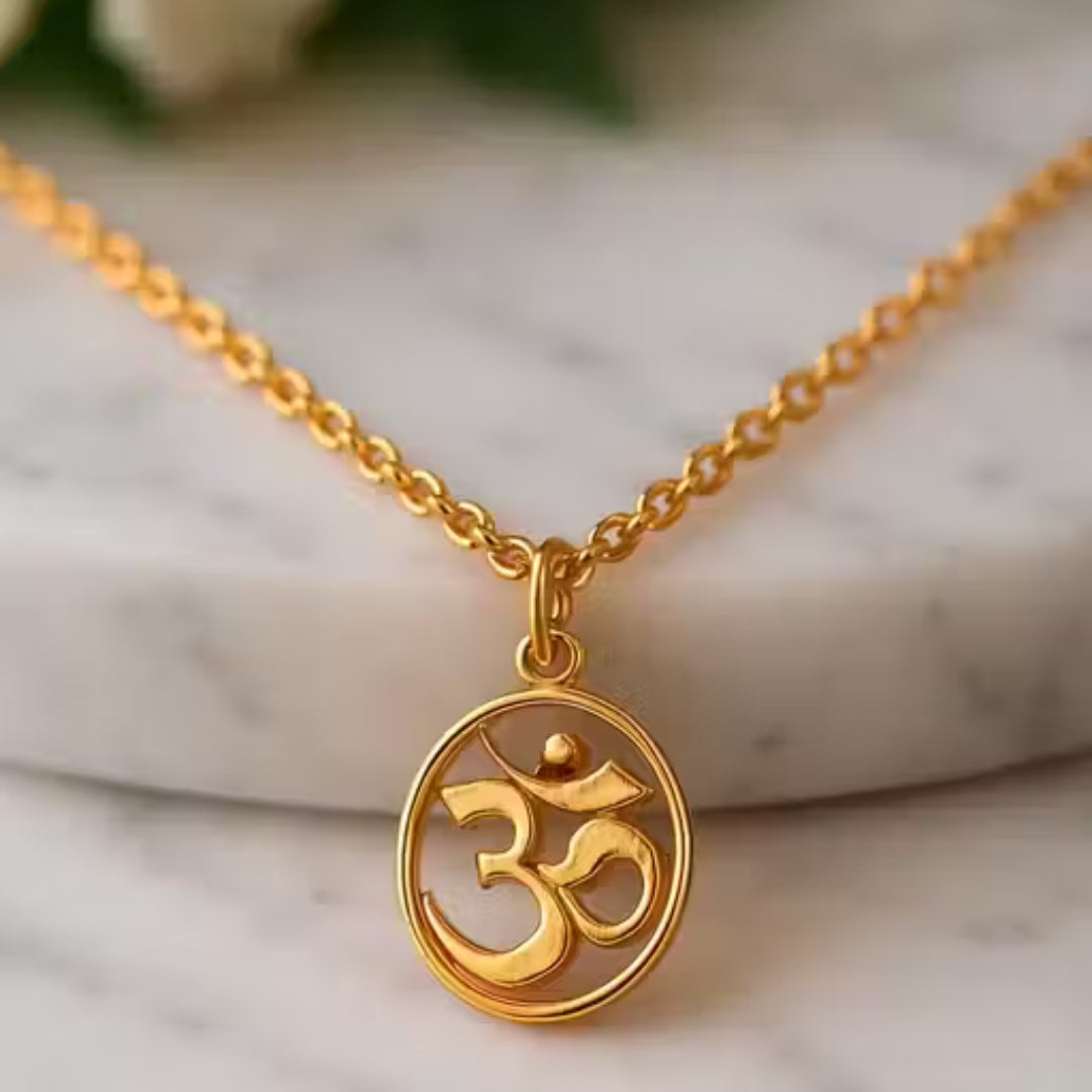 Elegant Om Golden Chain Pendant