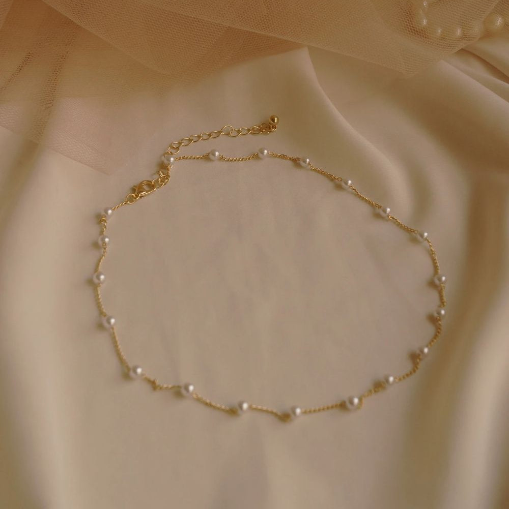 Dainty Pearl Chain Necklace