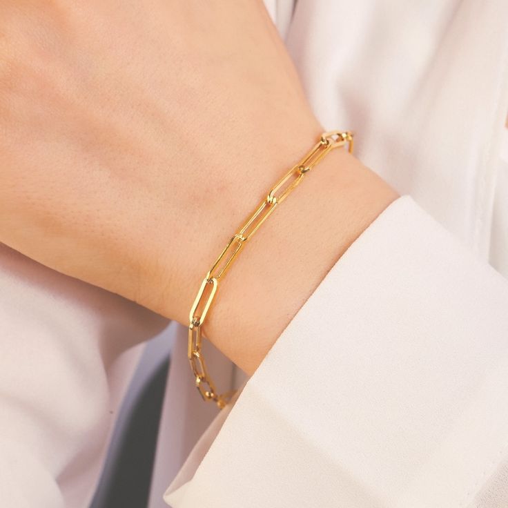 Paperclip Chain Bracelet for Women & Girls