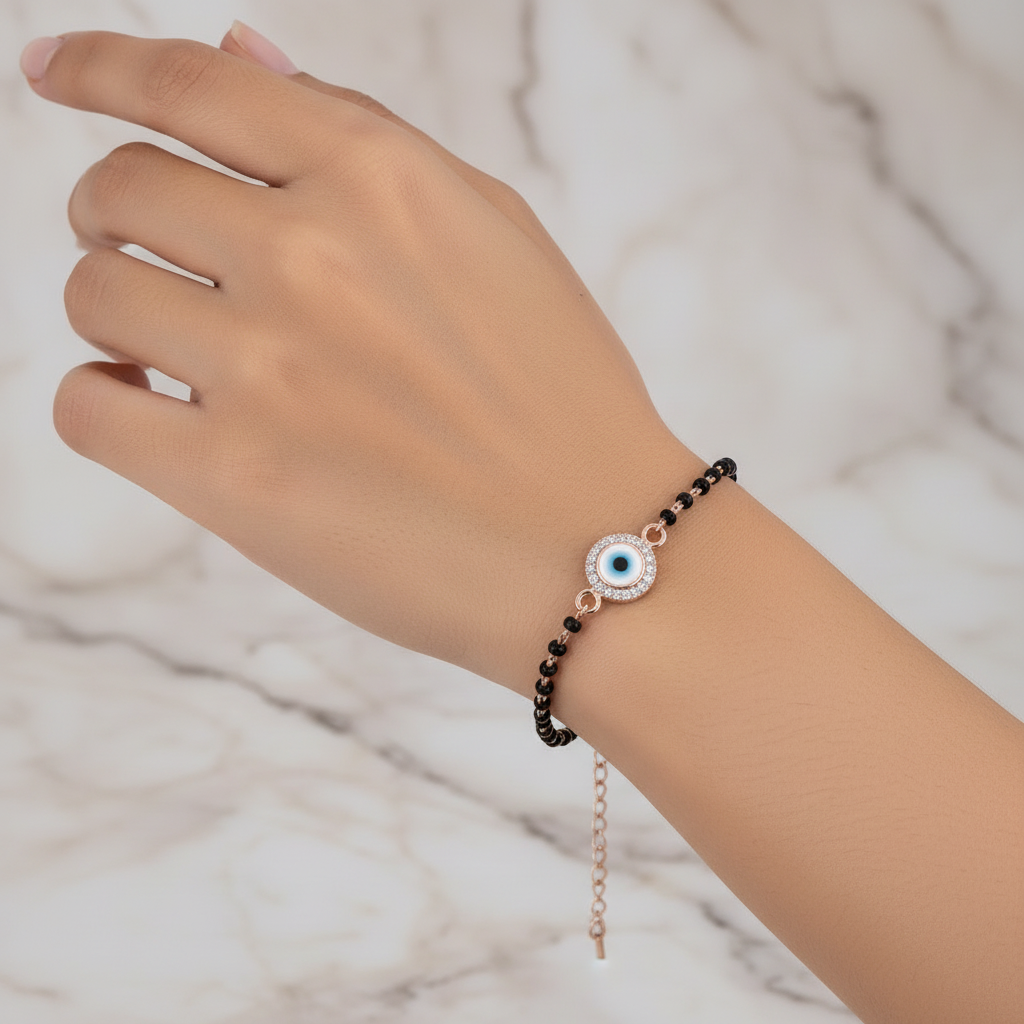 Round Evil Eye Mangalsutra Bracelet