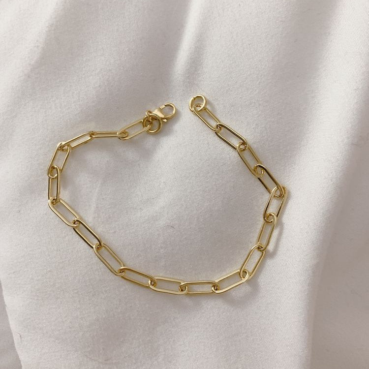 Paperclip Chain Bracelet for Women & Girls