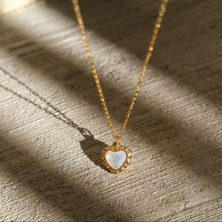 Vintage Retro Charm Heart Necklace
