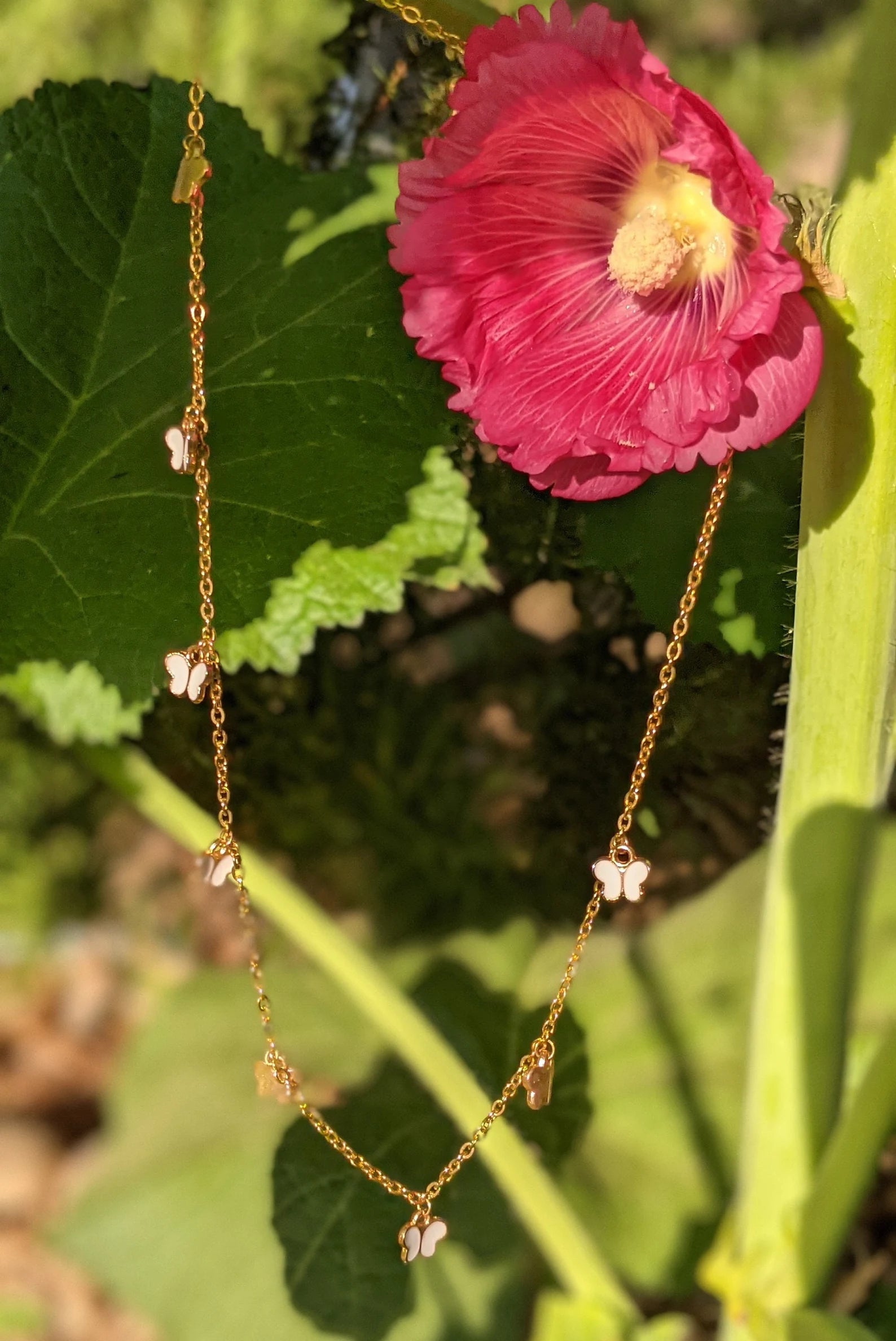 Golden Chain  Butterfly Pendant Necklaces