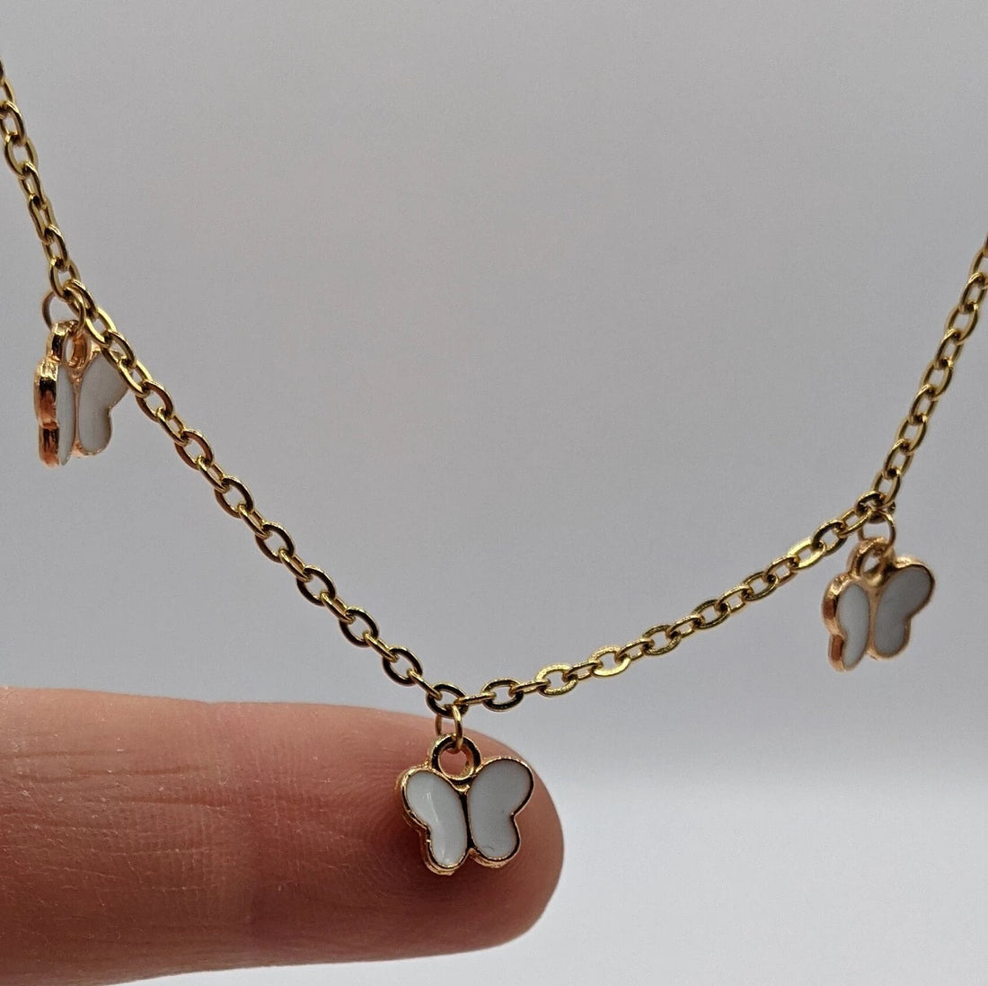 Golden Chain  Butterfly Pendant Necklaces