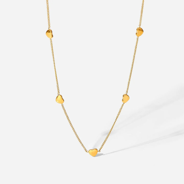 Dainty Golden Heart Chain Necklace