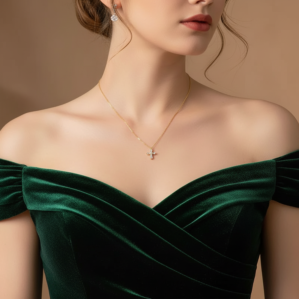 Dainty Cross Pendant Necklace