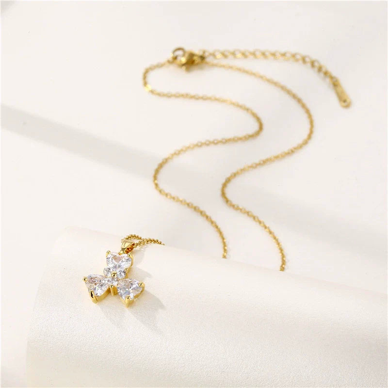Lucky Clover Pendant Clavicle Chain for Women