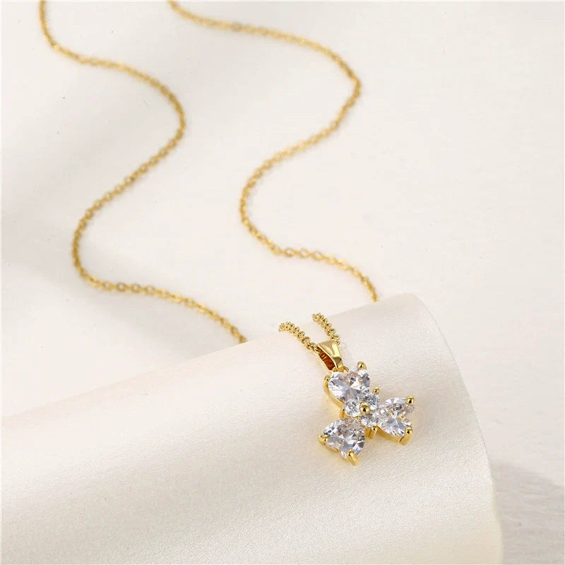 Lucky Clover Pendant Clavicle Chain for Women