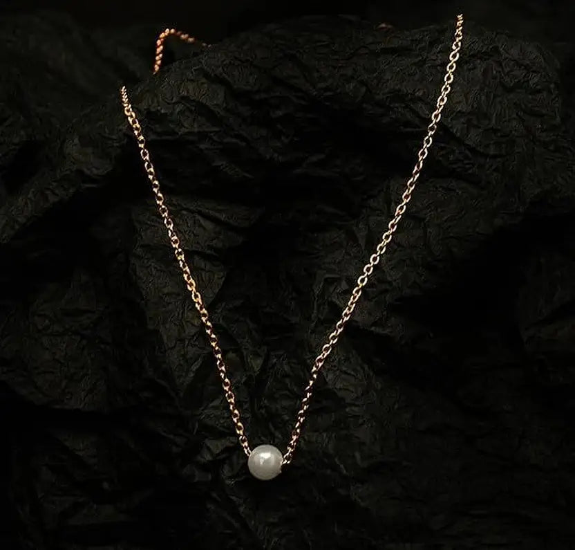 Micro Golden Plated Ball Pendant Necklace