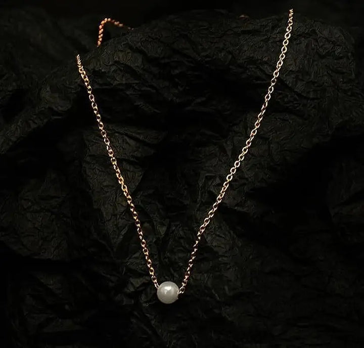 Micro Golden Plated Ball Pendant Necklace