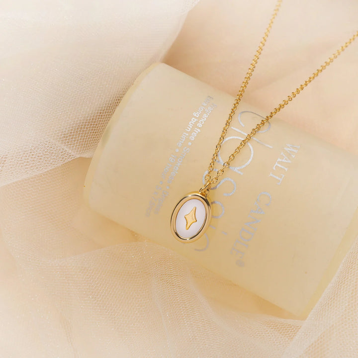 Astral Oval Star Pendant Necklace
