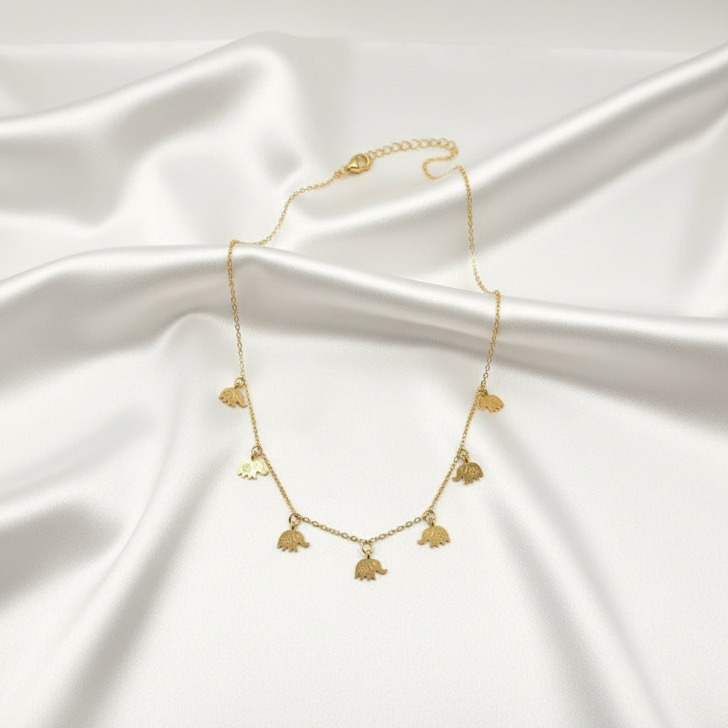 Golden-Plated Elephant Charm Necklace