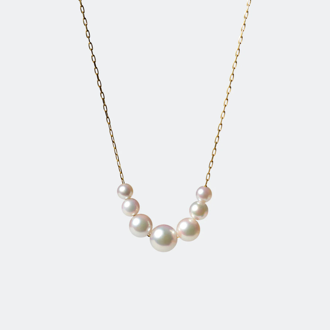 Graduated Pearl Chain Necklace